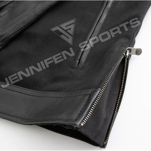 Veste pour homme, version coréenne, coupe slim, tendance, printemps, automne, hiver, avec cuir et toile épais, veste de moto - Product Image 3
