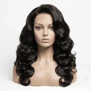 ผมแท้ Remy Hair แบบ Body Wave สีดำธรรมชาติ 100% ไม่ผ่านการแปรรูป ฐานไหม HD โปร่งใส ปรับขนาดได้ - Product Image 2