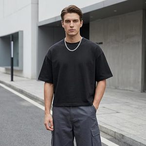Camisetas Oversize Boxy para Hombre, 100% Algodón French Terry, Impresión DTG, 300 GSM, Dobladillo Crudo, Servicio OEM - Product Image 6
