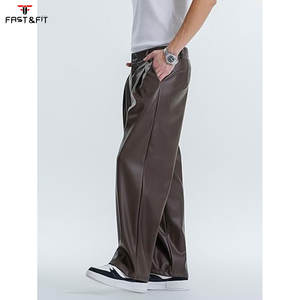 Pantalon en cuir décontracté pour homme, coupe slim, mode, élastique, pour moto, randonnée, imperméable, séchage rapide, respirant - Product Image 2
