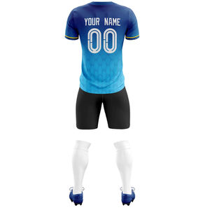 Uniformes de Fútbol Personalizados de Alta Calidad para Hombre, Conjuntos Deportivos de Color Sólido, Venta al por Mayor, Impresión por Sublimación, Nombre del Equipo Personalizable - Product Image 2