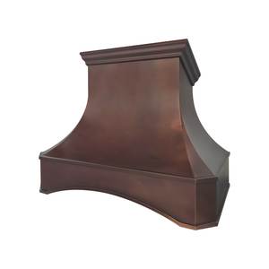 Hotte de cuisine rustique en cuivre, capot d'extraction métallique sur mesure, durable, décoratif, qualité supérieure, design artisanal - Product Image 1