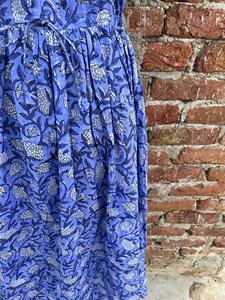 Bloc à la main imprimé indien coton robe Vintage Floral longue robe avec broderie et gland été parole longueur indien tuniques - Product Image 6