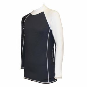 Vente en gros de chemises à compression vierges BJJ Rash Guards à manches longues unies pour hommes design personnalisé - Product Image 2