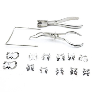 Kit de Digue en Caoutchouc Manuel en Acier Inoxydable avec Cadre de Digue, Pinces de Perforation et Pince Universelle pour Instruments Dentaires - Product Image 4