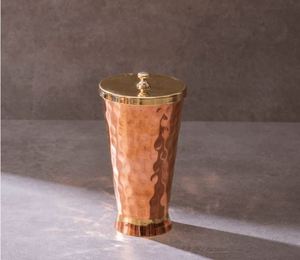 Copper Double Wall Tumbler with Straw and Handle-Eco-Friendly Health Beverage <b>Container</b> - Product Image 1