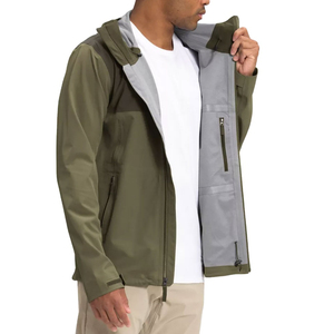 Veste coupe-vent pour homme sans capuche, à blocs de couleur, fermeture éclair sur le devant, décontractée, pour l'hiver, coupe-vent, séchage rapide, mélange de coton, coupe classique - Product Image 5