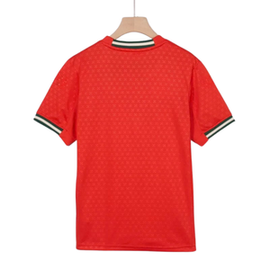 Uniforme de football à motif micro-étoiles, col rond côtelé rayé, respirant, jersey écologique, short unisexe, séchage rapide, polyester - Product Image 4