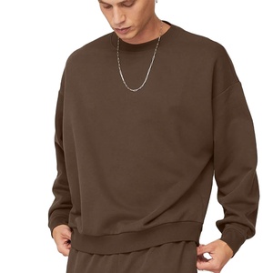 Sweat-shirt à col rond pour hommes de haute qualité OEM 100% coton coupe-vent doublé polaire 100% polyester 420GSM - Product Image 1