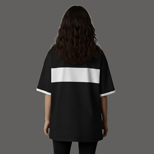 เสื้อยืดโอเวอร์ไซส์ผู้หญิงสำหรับฤดูร้อน คอกลม ผ้าคอตตอนเทอร์รี่ถัก 100% ทรงหลวม ไหล่ตก ลำลอง ปักลาย ยั่งยืน ขายส่ง - Product Image 5