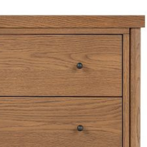 Modern Nightstand with 2 <b>Drawers</b> Made of Solid Mahogany Wood High Quality Natural Finish for Apartment & Hotel Bedroom Use - Product Image 5