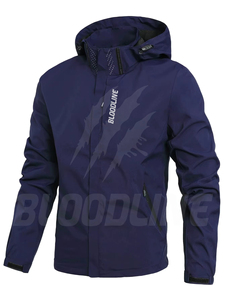 BLOODLINE INTERNATIONAL Men's Color Blocking <b>Waterproof</b> Breathable Windproof Eco-Friendly Quick Dry <b>Thin</b> 100% Polyester <b>Jacket</b> - Product Image 5