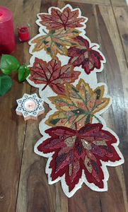 Chemin de table ethnique en coton brodé à la main de haute qualité avec broderie miroir et perles de rocaille, option de taille personnalisée - Product Image 3