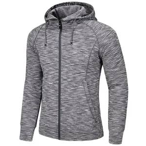 Sweat-shirt de sport décontracté léger à manches longues avec logo personnalisé OEM, vêtements de sport pour hommes, polyester, entraînement athlétique - Product Image 2