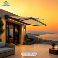 Auvent pliant extérieur grand format, directement de l'usine, auvent rétractable pour patio, protection UV, imperméable, pour jardin, balcon