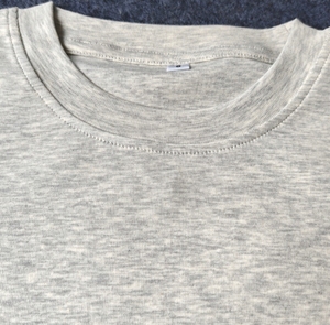 T-shirt à manches courtes col rond gris clair pour femme, 100% coton jersey, coupe classique, couleur unie, style décontracté, toutes saisons - Product Image 4