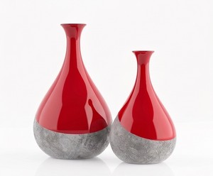 Vantage Modern Luxury Set of 2 Metal with Enamel Finished Flower <b>Vase</b> <b>Unique</b> Style Fancy for Home Decoration and Weeding Decor - Product Image 4