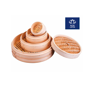 LA MEJOR OPCIÓN Vaporera de Bambú Ecológica, Segura y Limpia, Utensilio de Cocina de Madera Pura, Ideal para Cocinar al Vapor Verduras y Empanadillas - Product Image 1