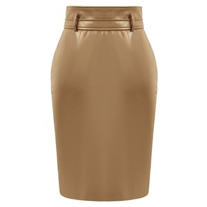 กระโปรงทรงดินสอเอวสูงมีกระเป๋ากระโปรงทรงดินสอแนววินเทจสำหรับใส่ทำงานโลโก้แบบกำหนดเอง - Product Image 2