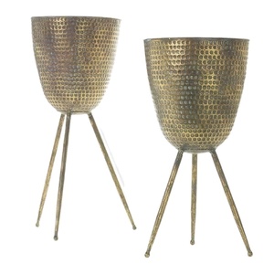METAL FLOWER <b>VASE</b> WITH <b>STAND</b> CLASSIC WEDDING DECORATION METAL <b>VASE</b> CUSTOM LOGO HOTELS and RESTAURANTS DECORATION - Product Image 1