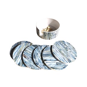 Elegant Shell Inlay <b>Drink</b> <b>Coasters</b> for Home Decor - Product Image 1