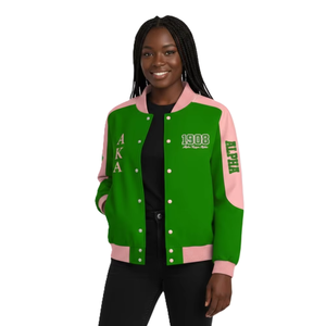 Alpha Kapa Alpha Sorority Cotton Twill Racing Jacket Women's Varsity Baseball Jacket High-Speed Biker Racing Jacket - Product Image 4