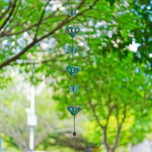 La cadena de lluvia metálica vintage es una alternativa decorativa y funcional a un canalón tradicional. - Product Image 3