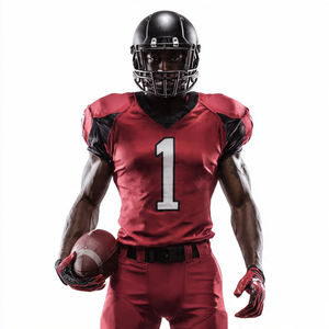 Maillot de football américain d'entraînement imprimé pour homme, col en V, haut de sport - Product Image 2