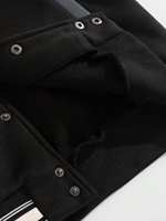 Blouson universitaire noir pour homme, motifs imprimés LA City Angels, style streetwear hivernal, design vintage, logo floqué sur le devant