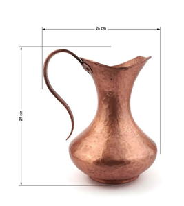 Pichet en cuivre de style traditionnel, pichet métallique pour bar, pichet en cuivre pour vin et eau, pichet en métal durable pour restaurant, utilisation pour les fêtes - Product Image 3