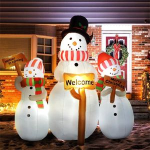 Pupazzo di Neve Gonfiabile Natalizio per Decorazioni Esterne Festive - Product Image 1