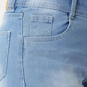 Jean à coupe classique respirant à taille mi-haute avec matière extensible douce, tissu durable, confortable pour un usage quotidien, look moderne et tendance - Product Image 6