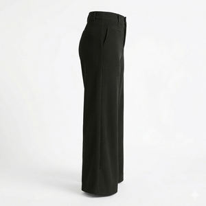 Pantalones de pana de cintura alta y pierna ancha para mujer, de corte holgado y recto, estilo vintage, acanalados, casuales, tipo cargo, al por mayor - Product Image 4