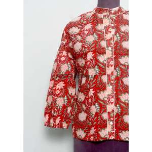 Camisa de Manga Larga con Estampado Floral 100% Algodón para Mujer, Corte Moderno, Ecológica y Transpirable, para Primavera, Informal/de Oficina - Product Image 2