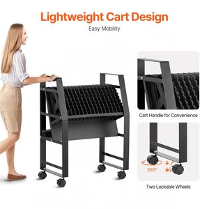 Stazione di ricarica mobile per 16 dispositivi, fino a 15,6 pollici di dimensione dello schermo, carrello di ricarica da pavimento per ufficio e aula - Product Image 3