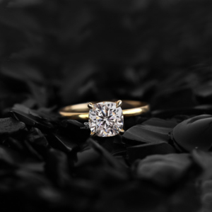14K Gold <b>Cushion</b> Cut Lab Grown Diamond Engagement <b>Ring</b> Bridal <b>Ring</b> Gift for He Solitaire VVS Clarity Custom Jewelry Manufacturer - Product Image 1