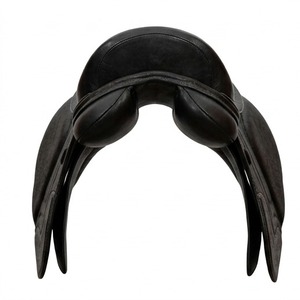 Selle d'Équitation Anglaise en Cuir avec Arceau en Bois, Design Classique, Noire, Équipement d'Équitation Professionnel - Product Image 3