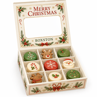 Caja de Cartón para Regalos de Navidad con Impresión de Logotipo Personalizado, Caja de Papel para Galletas, Caja de Regalo de Navidad para Dulces
