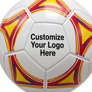 Balón de Fútbol Personalizable Blanco con Patrones Rojos y Amarillos, Resistente, Ligero, para Entrenamiento, 0.4-0.45kg - Product Image 3