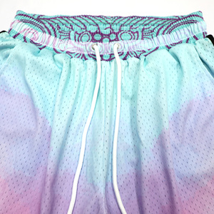 Shorts de basketball personnalisés OEM, uniforme d'équipe, taille élastique en mesh, respirant, séchage rapide, impression de design personnalisé, usine - Product Image 5