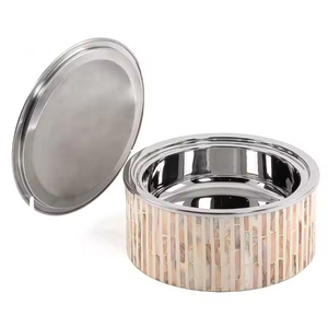 Olla de Metal para Servir Alimentos con Tapa, Aislada para Mantener la Temperatura, Ideal para Hogar, Bodas, Catering y Hoteles - Product Image 2