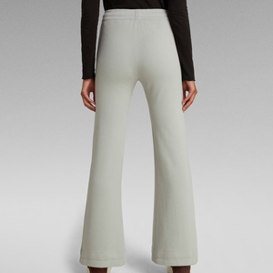 Pantalones de chándal apilados de punto de cintura alta para mujer, de moda, con efecto de piel y plisados, al por mayor - Product Image 5