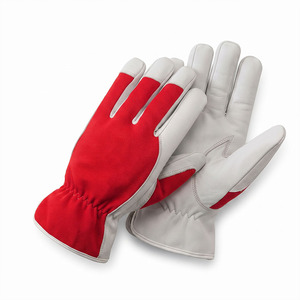 Gants de protection individuelle haute performance en cuir de chèvre avec logo personnalisé, résistants à la chaleur et à la déchirure, avec manchette élastique - Product Image 3
