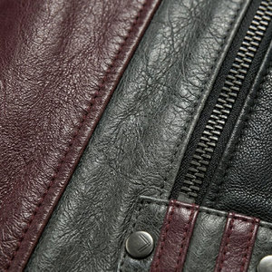 Rugged Men <b>Leather</b> <b>Jacket</b> Offering Modern Biker Inspiration Comfortable Fit And <b>Long</b> Lasting Everyday Performance - Product Image 5