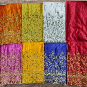 Superior Quality Latest Fashion Somalian <b>Underskirt</b> Gorgura Satin Fabric With Embroidery Work On Floral Pattern For Casual Wear - Product Image 1