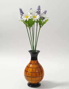 Moderno Florero Decorativo Redondo de Bambú y Ratán Brillante Hecho a Mano, Decoración Personalizada para el Hogar para Aniversario - Product Image 6
