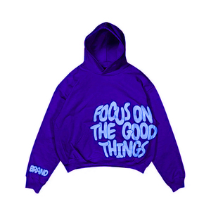 เสื้อฮู้ดพิมพ์ลายพัฟฟ์แบบกำหนดเอง เสื้อฮู้ดพิมพ์โลโก้ตามสั่ง เสื้อสเวตเชิ้ตผู้ชาย ระบายอากาศได้ดี ผ้าฝ้าย 100% - Product Image 1