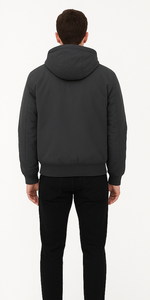 Chaqueta con Capucha y Cierre – Prenda Urbana Minimalista y Elegante para Invierno con Aislamiento Suave y Acabado Mate - Product Image 2