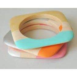 Bracelets en résine et en bois artistiques, motifs uniques, artisanat en bambou et en bois - Product Image 6