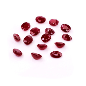 Rubis africains naturels calibrés ovales 4x6mm, pierres précieuses facettées naturelles pour la création de bijoux, prêtes à l'emploi - Product Image 3